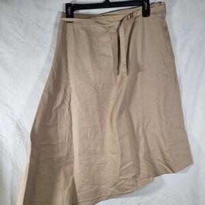 Nwt Womens Size Medium 1 People Asymmetrical Khaki Organic Cotton Skirt